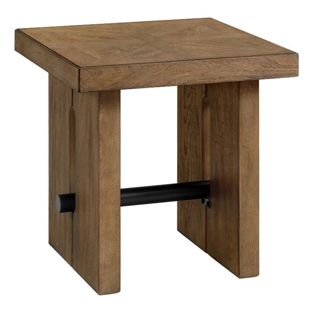 Intercon Landmark 24&quot; Wide End Table with 2 Legs, Weathered Oak Furniture