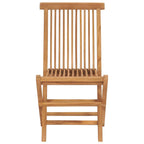vidaXL Folding Patio Chairs 4 pcs Solid Teak Wood