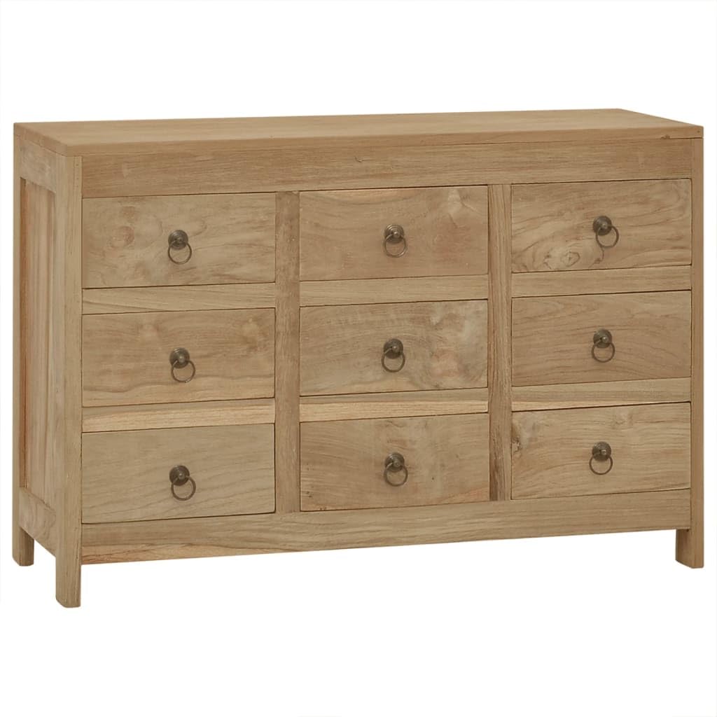 vidaXL Solid Teak Wood Chest of Drawers - Thumbnail 2