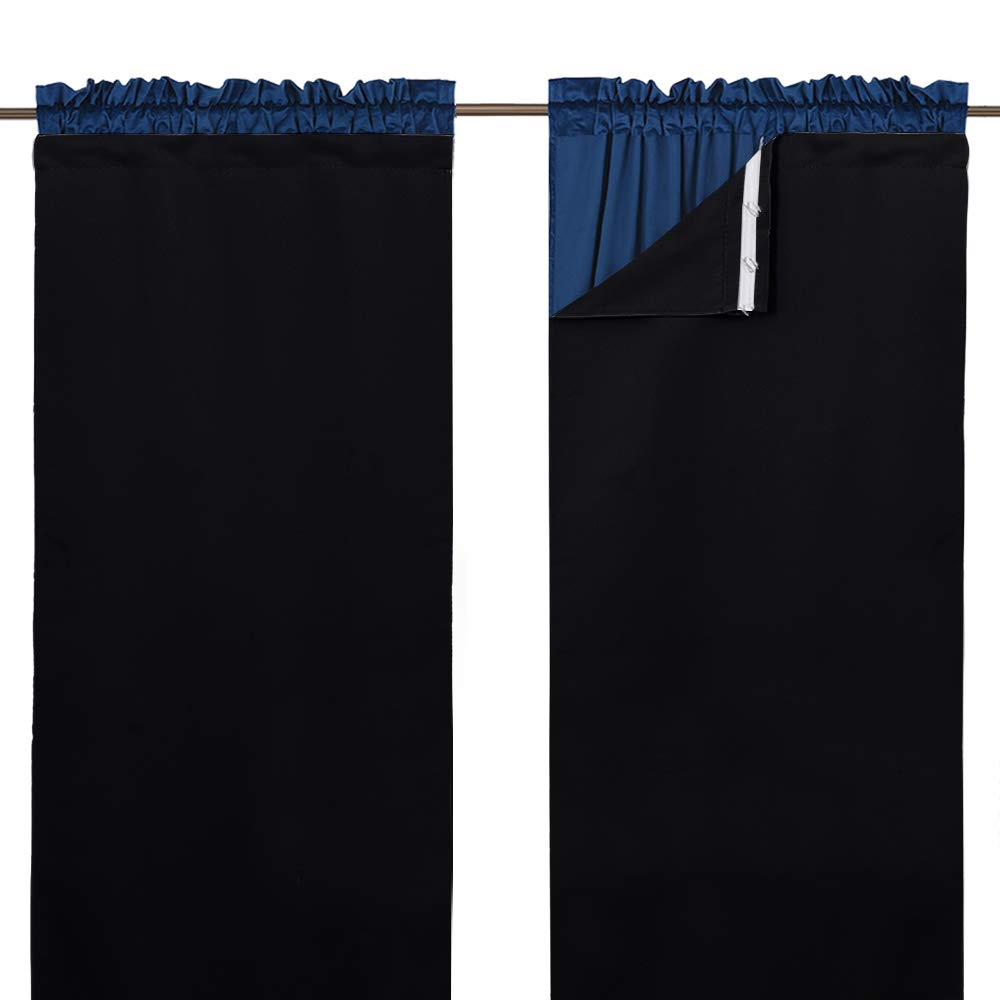 NICETOWN Window Curtain Darkening Blackout Liner for Bedroom - Thermal Insulated Blackout Drape Liners for 52 inch Wide Curtain,
