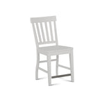 Steve Silver Cayla Stools, Farmhouse Style, Solid Rubberwood, Distressed Antique White Finish, Set of 2 Counter Chair, 19" L x 24" W x 42" H, Ivory