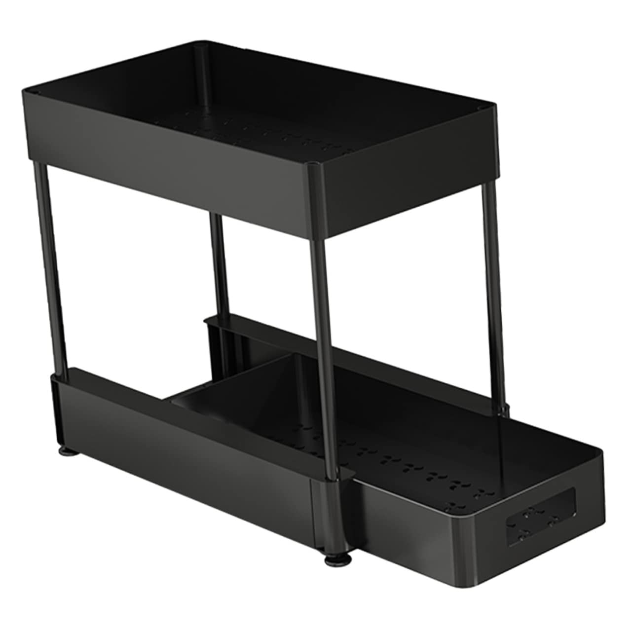 Stobaza Under Sink Organizer Pull Out Storage Rack For Bathroom And Kitchen Versatile Cabinet Shelves For Toiletries And Spices 