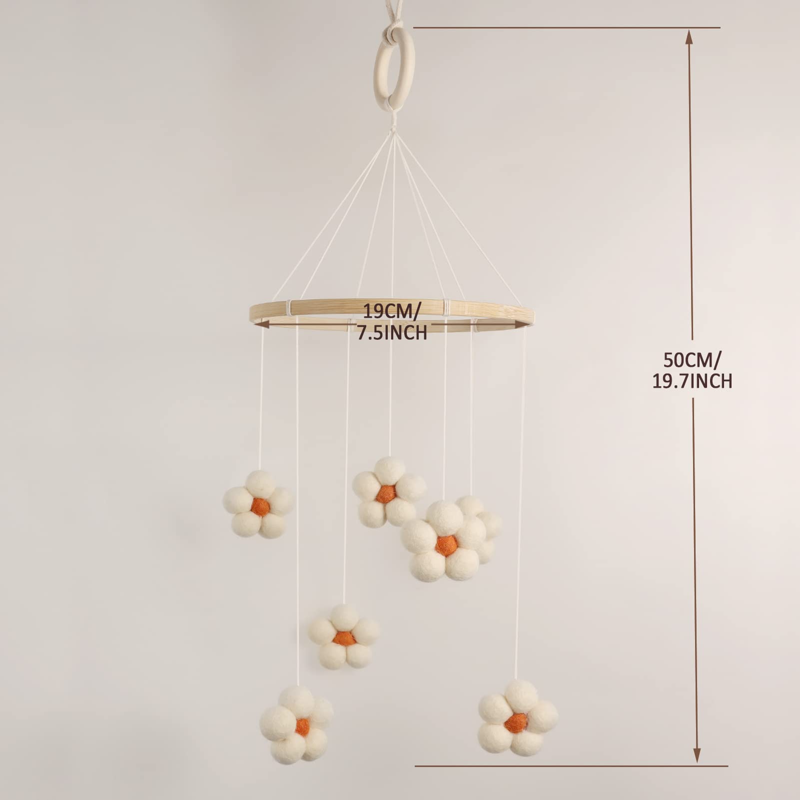 Baby Mobile For Crib - Felt Flower Mobile - Flower Baby Mobile - Boho Crib Mobile - Boho Nursery Decor - Crib Mobile For Girls,