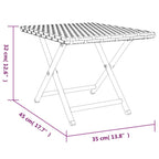 vidaXL Folding Table - Outdoor Garden Furniture, Poly Rattan, Foldable, Gray, Patio/Balcony