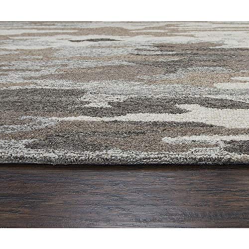 Rizzy Home Alora Decor Makalu 3' X 5' Abstract Brown/Natural Hand-Tufted Area Rug