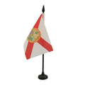 Florida Table Flag 4' X 6' - Us State Of Floride Desk Flag 15 X 10 Cm - Black Plastic Stick And Base - Az Flag