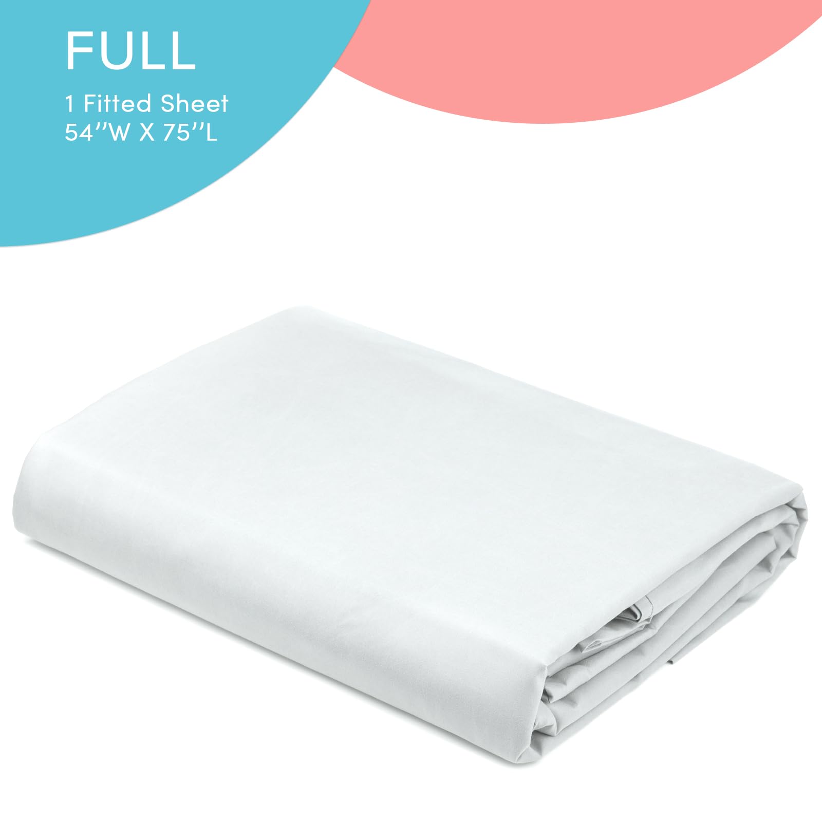 Comfort Spaces Coolmax Moisture Wicking Fitted Sheet Only Super Soft, Fade Resistant, All Elastic Deep Pocket Fits Up To 16' Mattress - Warm Weather Cooling Sheets For Night Sweats, Full, White