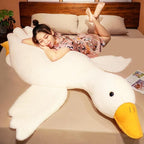 Bxebui Giant White Goose Plush-75 Inch, Very Huge Body Fat Goose Stuffed Animal, 6 Foot Duck Plush Toys Hugging Pillow Gifts For
