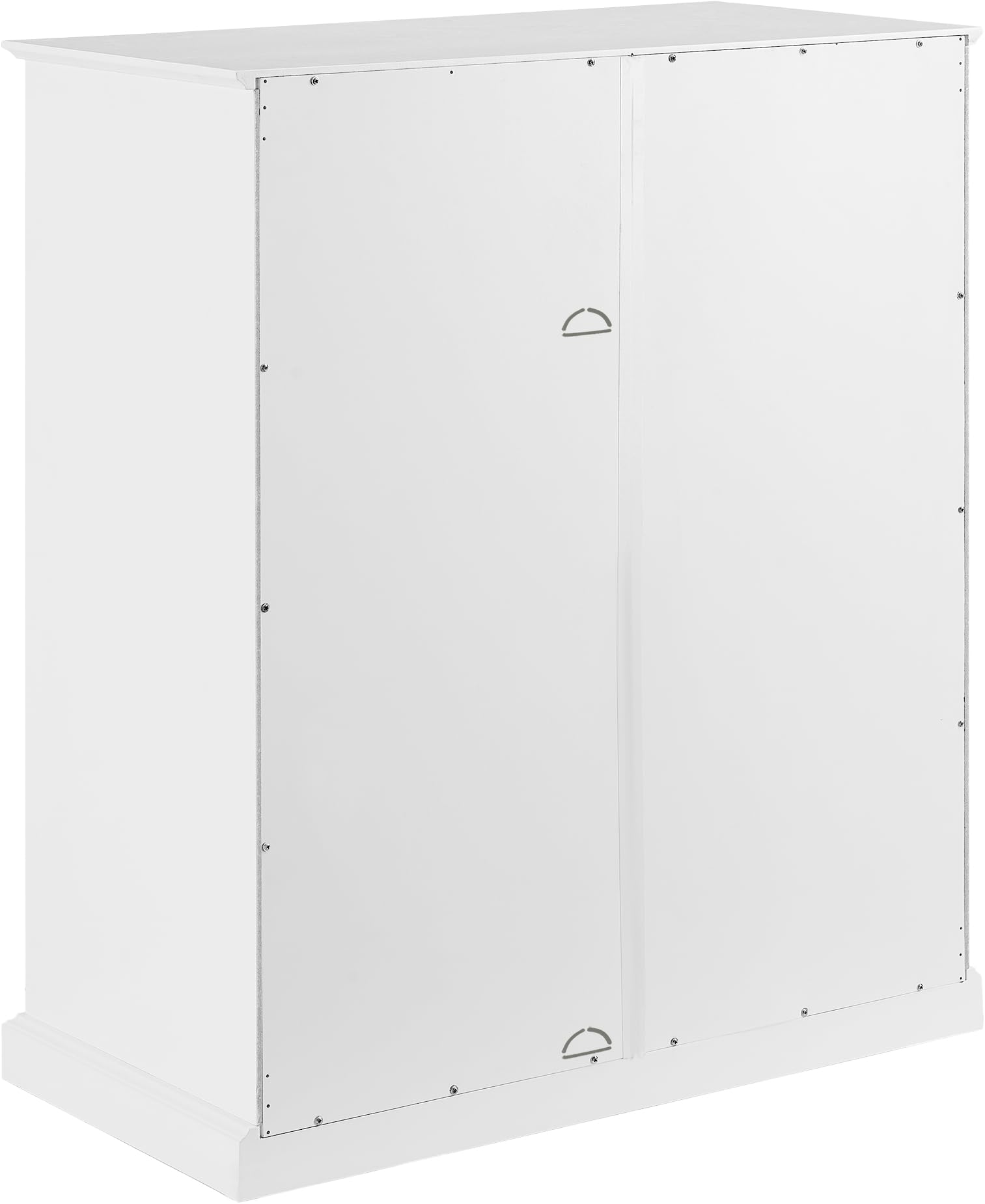 Crosley Furniture Cecily Stackable Pantry Storage Cabinet With Shelves, Kitchen, Dining, Or Laundry Room, White/Matte Black