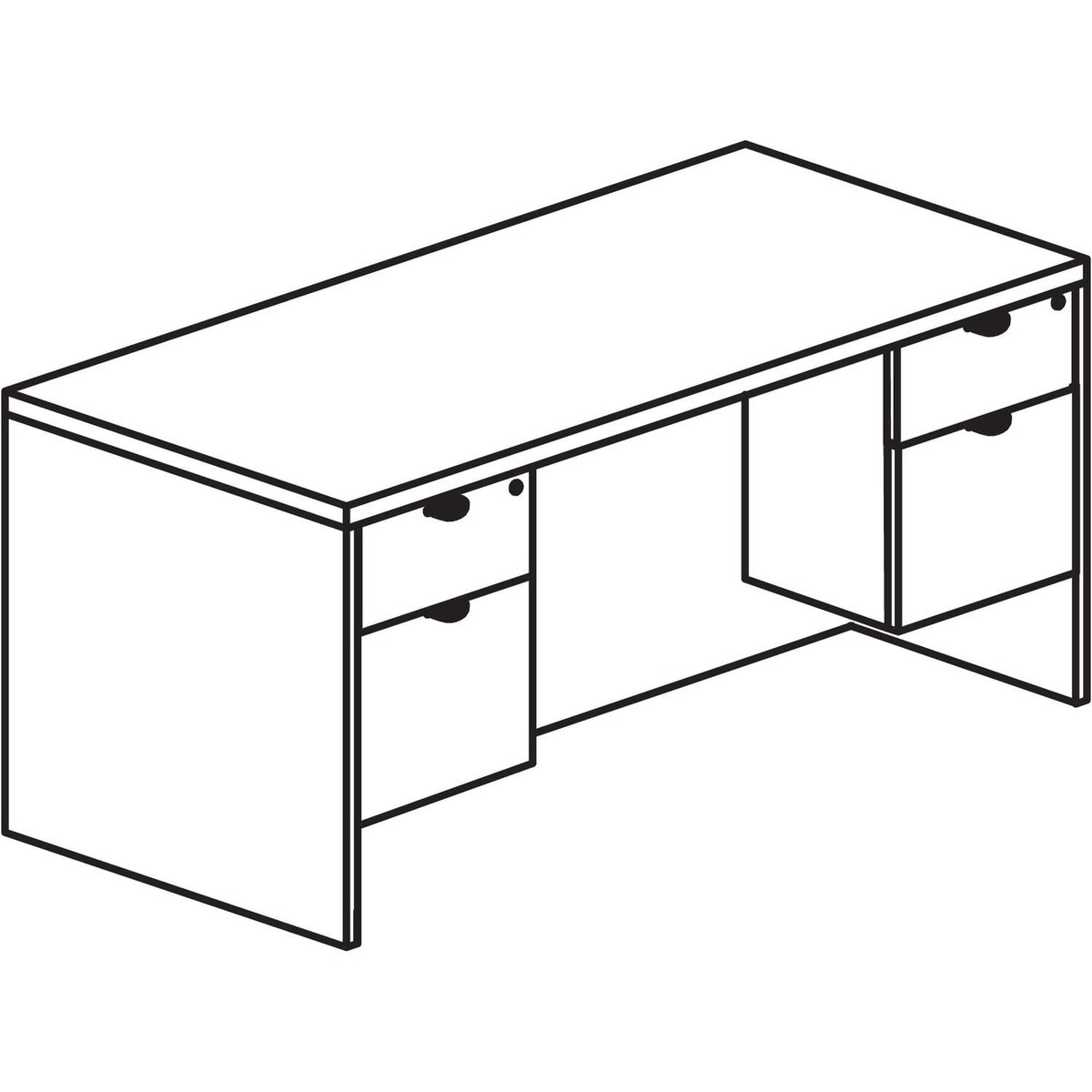 Lorell Prominence 2.0 Gray Elm Laminate Desk Unit - 1&Quot; Top, 72&Quot; X 36&Quot;29&Quot; , 0.1&Quot; Edge - 2 X File, Box