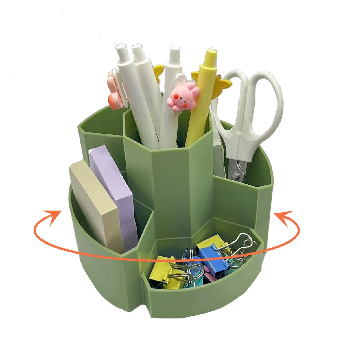 Saikvi Rotating Pencil Holder Pen Holder 360 Degree Rotating Pen Organizer Spinning Pen Holder For Desk