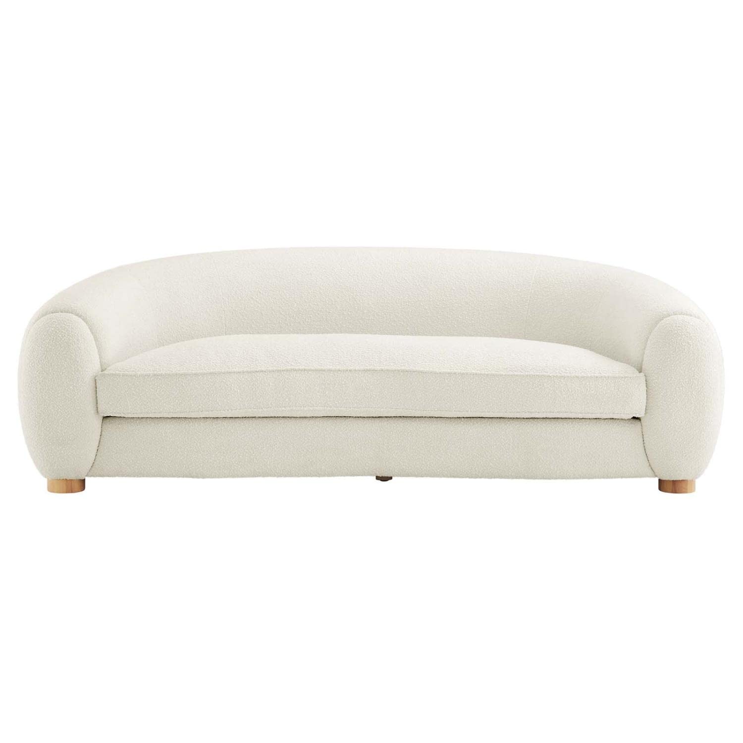 Modway Abundant Boucle Upholstered Fabric Sofa With Ivory Finish Eei-6024-Ivo