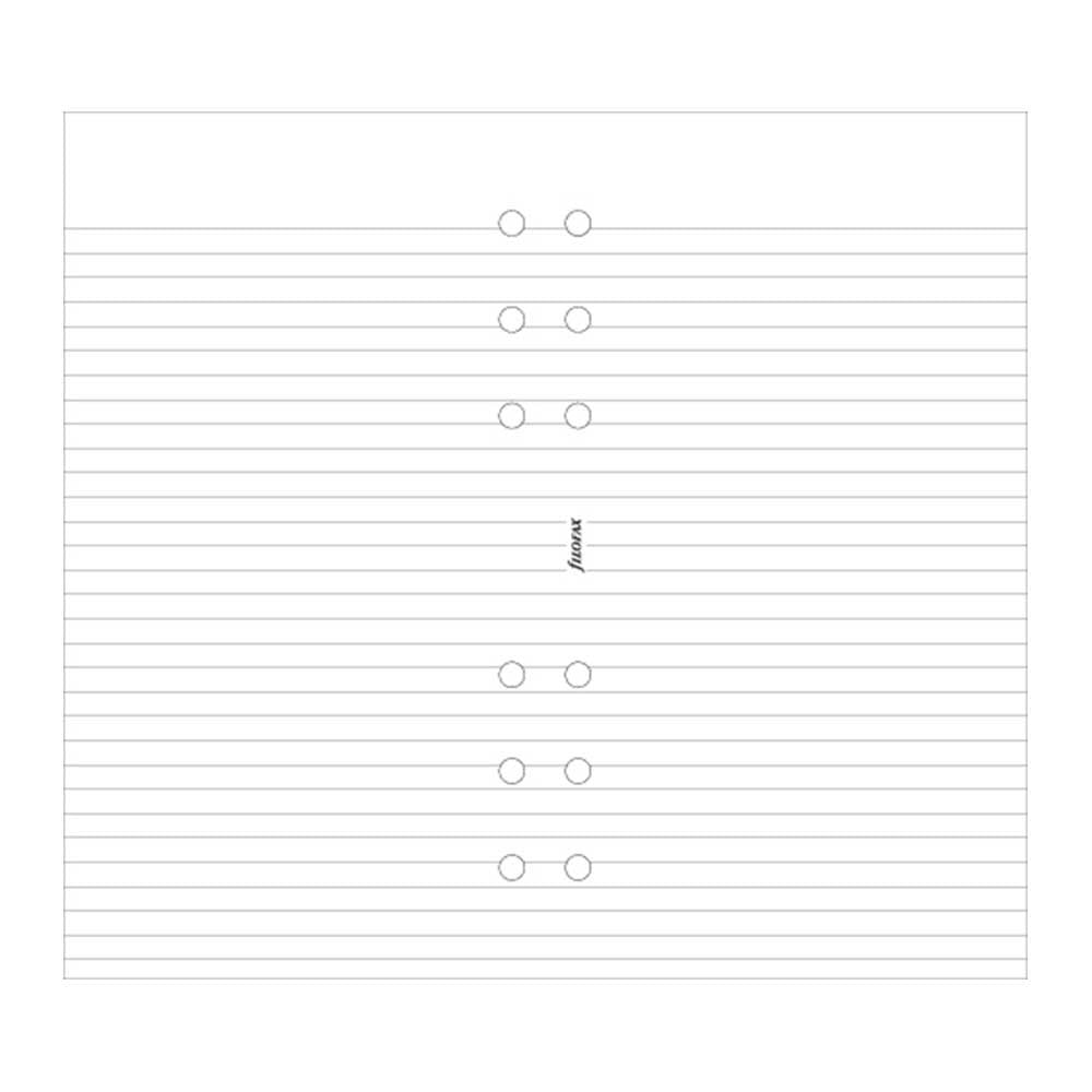 Filofax Ruled White Paper (B133008)