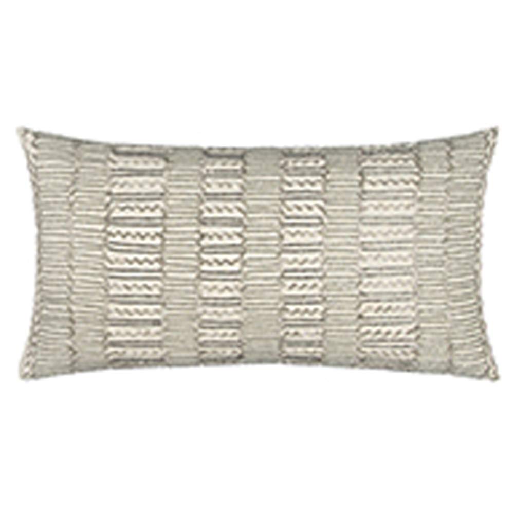 Rizzy Home | T12369 | Poly Fill Decorative Pillow | 11&quot;x21&quot; White/Gray/Metallic Stripe