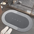Spirahomes AntiSkid Oval Bathroom Mat, Water Absorbent Rubber Print, Perfect for Bathrooms and Office Spaces, 40 x 60 cm