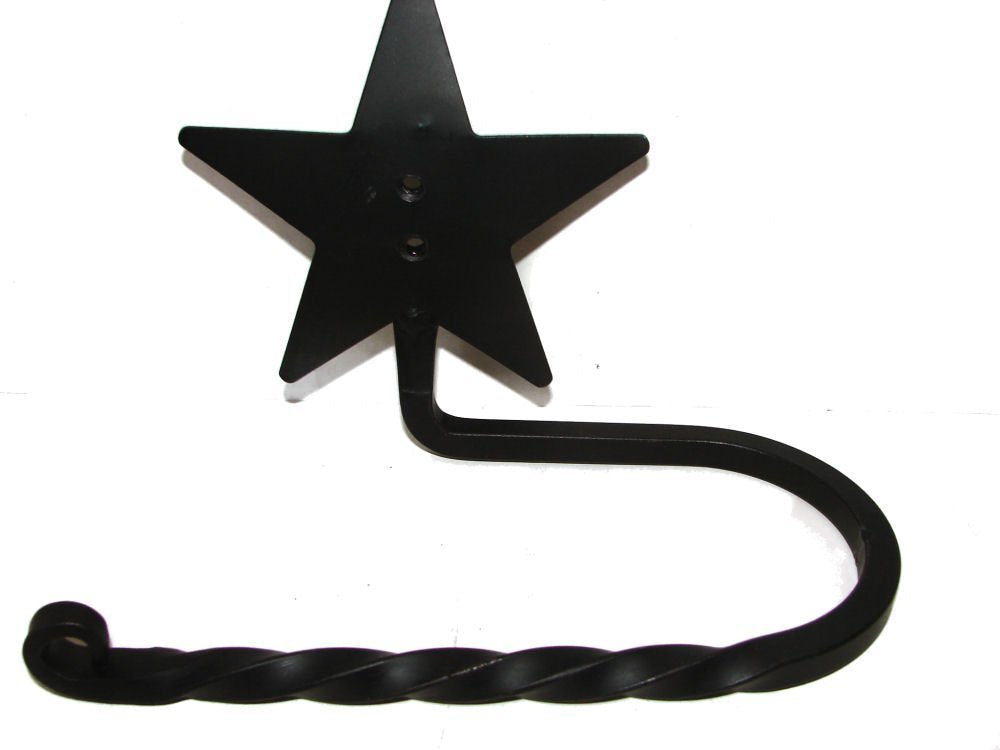 Hand Crafted & American Made! Wrought Iron Toilet Tissue Paper Bar Holder Star Large