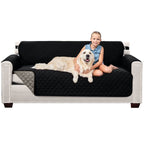 Sofa Shield Patented Couch Slip Cover, Large Cushion Protector, Reversible Stain And Dog Tear Resistant Slipcover, Quilted Microfiber 70” Seat, Washable Covers For Dogs Pets Kids, Seafoam Cream