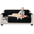 Sofa Shield Couch Slip Cover With Patented Strap, Cushion Protector, Reversible Stain And Dog Tear Resistant Slipcover, Quilted