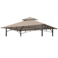Olilawn Grill Gazebo Replacement Canopy Roof, 5' X 8' Outdoor Bbq Gazebo Canopy Top Cover, Double Tired Grill Shelter Cover With