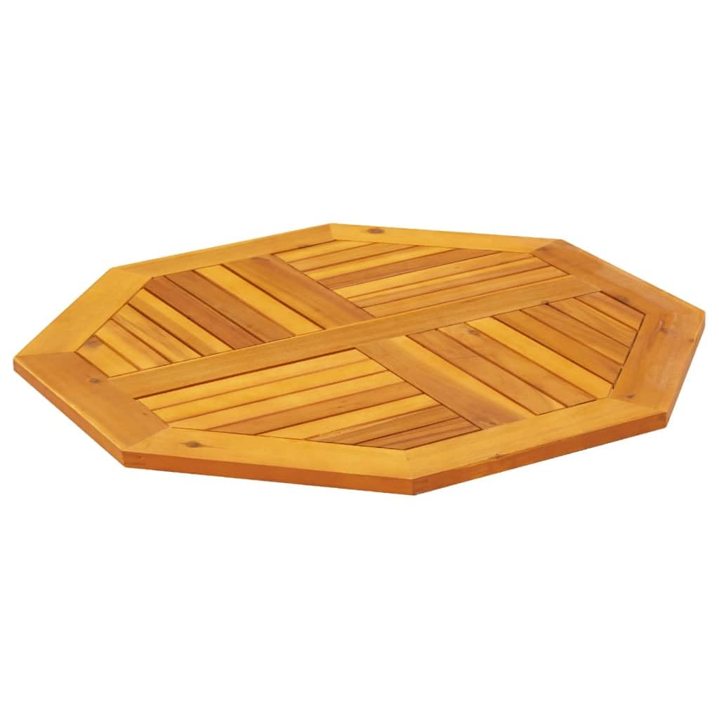 Octagonal Solid Acacia Wood Table Top - Thumbnail 4