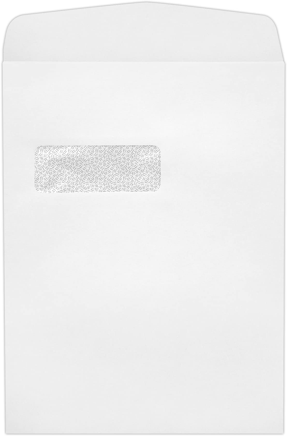 Luxpaper 9 X 12 Open End Window Envelopes | Security Tint | White | 28Lb. Text | 50 Qty