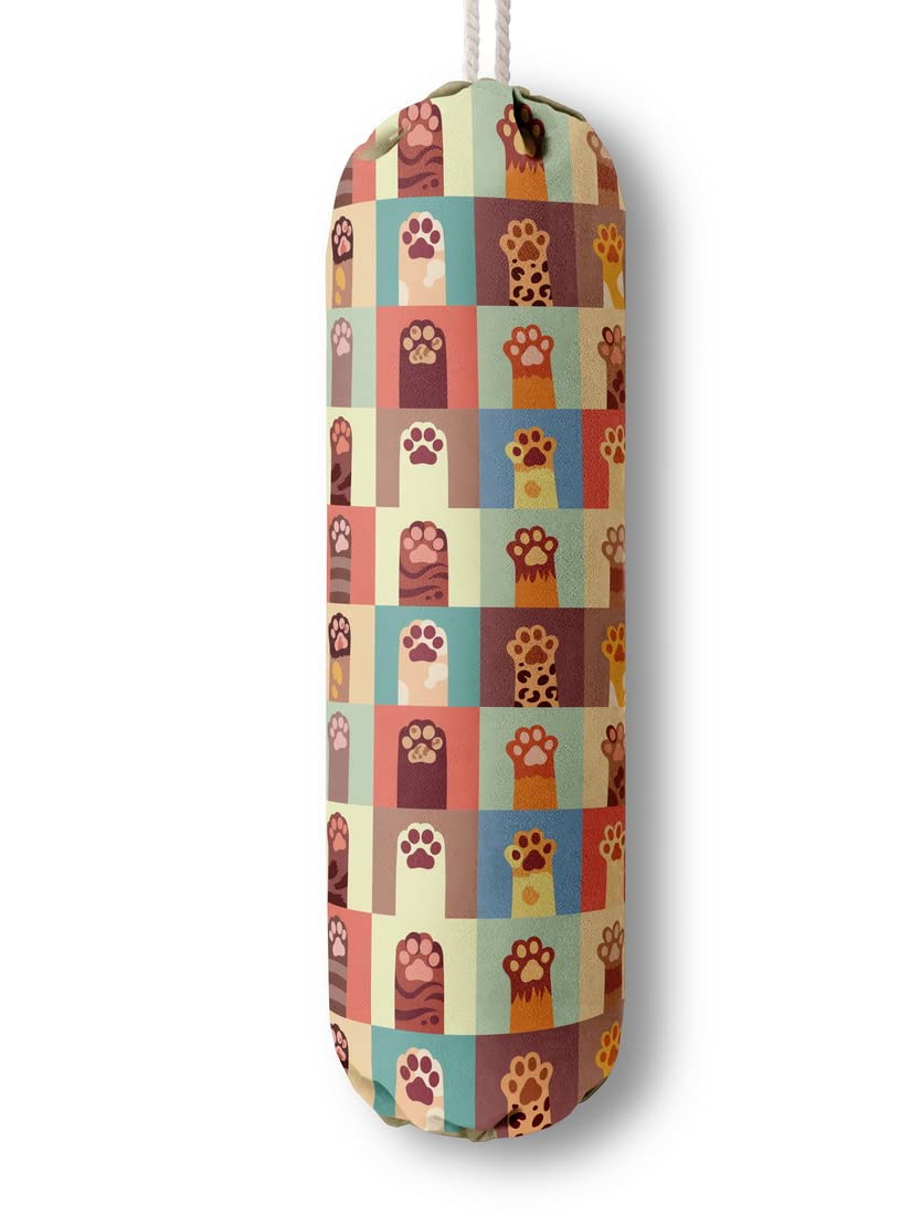 Cat Pattern Grocery Bags Holder Organizer For Shopping Bags,Wall Mount Plastic Bags Storage Container Dispensers, Pet Lovers Hom