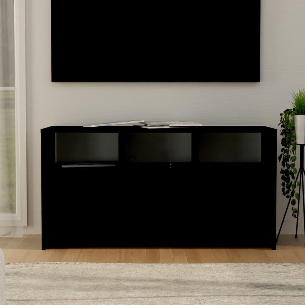 vidaXL TV Cabinet Black 40.2&quot;x14.8&quot;x20.7&quot; Chipboard