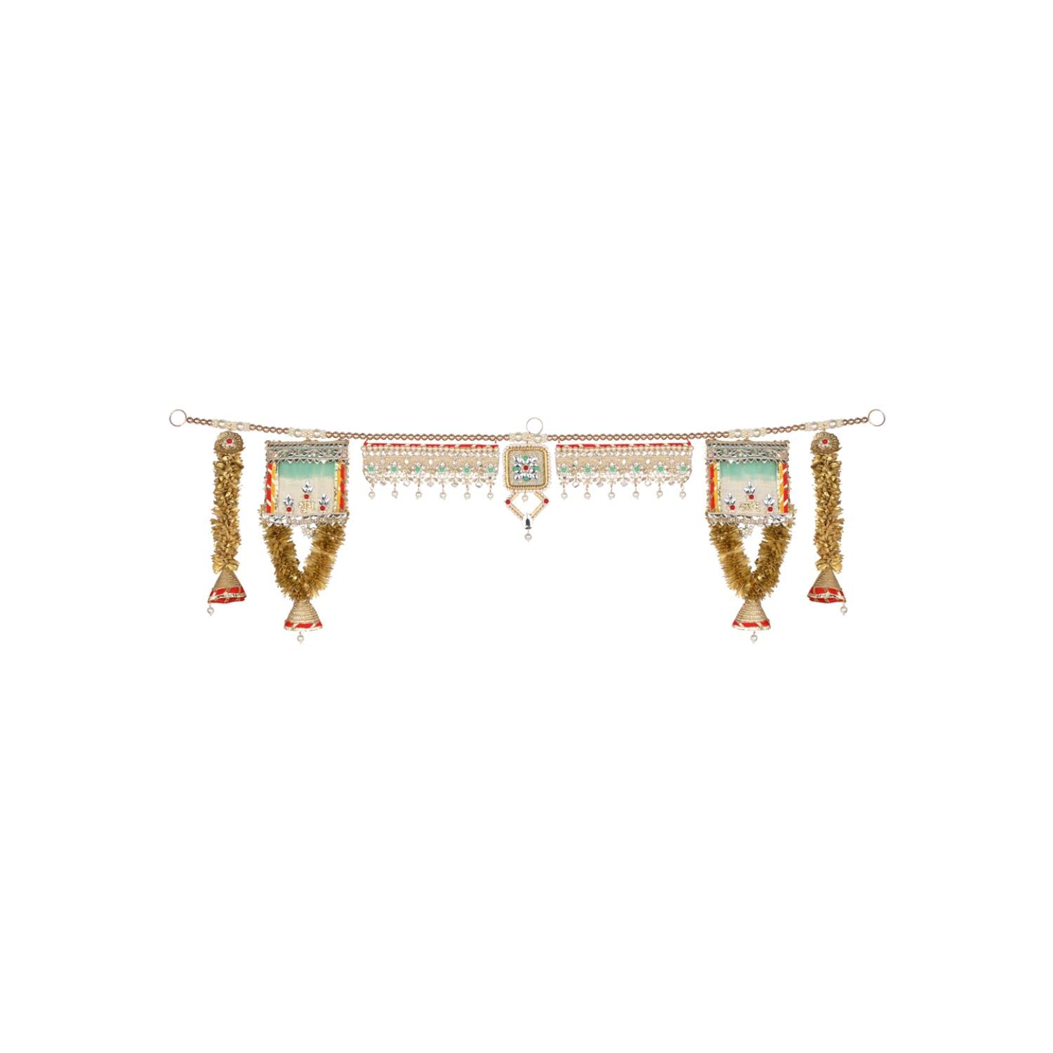 I Jewels Traditional Toran Artificial Flower Garlands Handmade Door Entrance Hanging Home Wall Decoration For Diwali (Hd04)