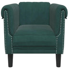 vidaXL Dark Green Velvet Armchair