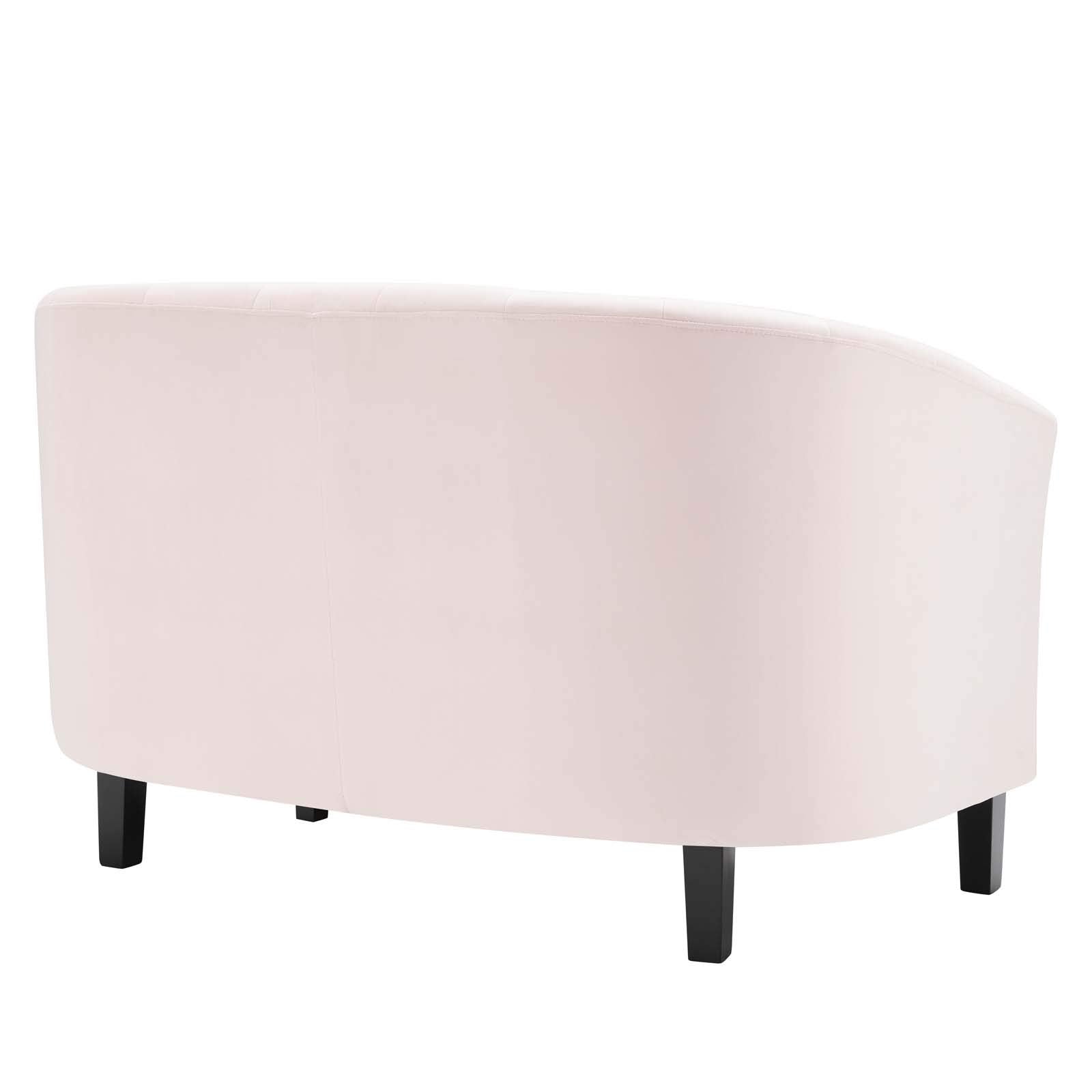 Modway Prospect Loveseat Channel Tufted Performance Velvet, Pink