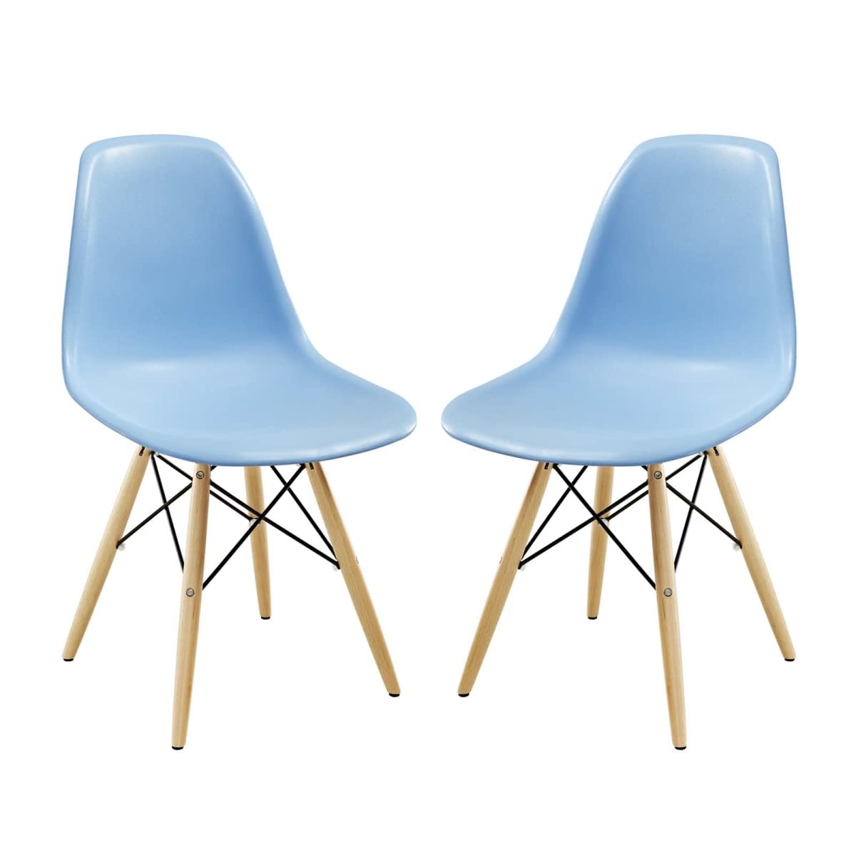 Pyramid Dining Side Chairs Set of 2 Light Blue