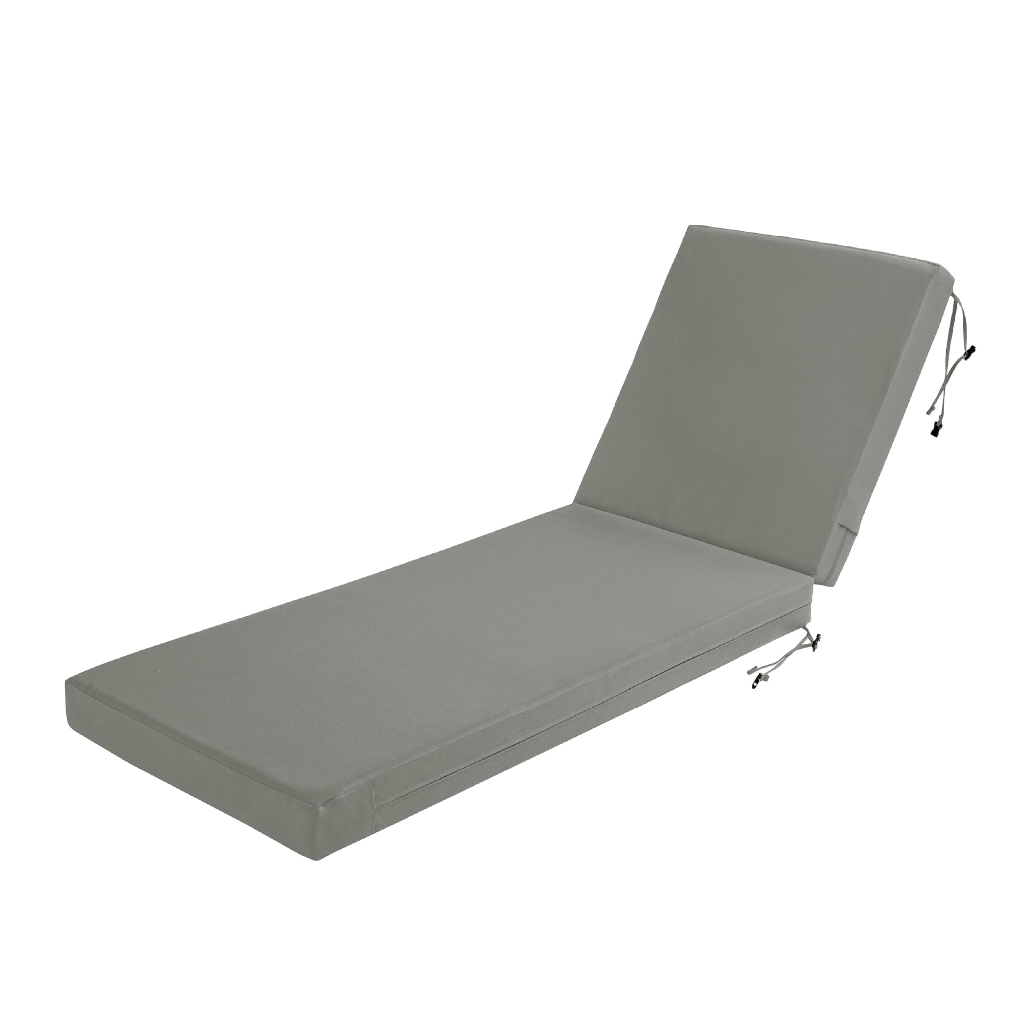 Codi Lounge Chair Cushion, Outdoor Chaise Cushions For Pool, Double Waterproof Fabric, 70 X 22.5 X 3.5 Inch Grey