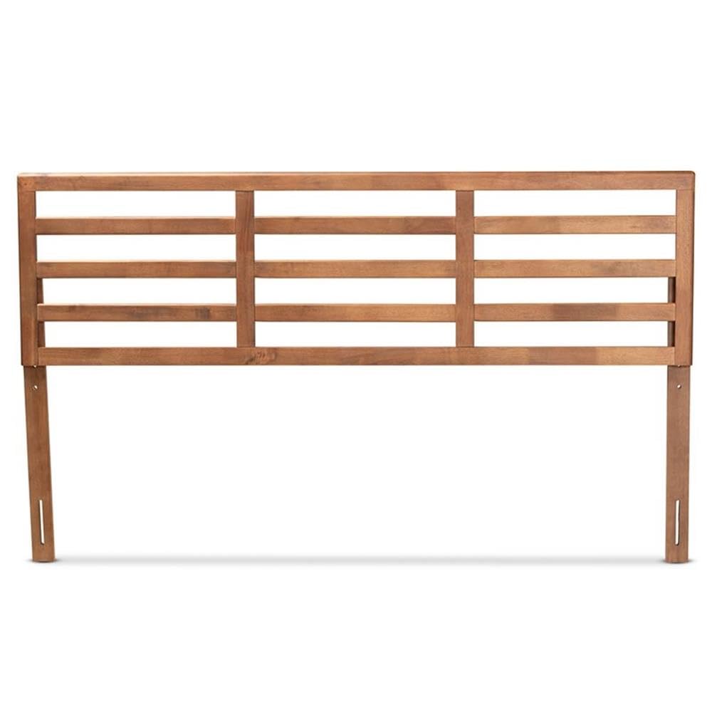 Baxton Studio Akemi Modern and Contemporary Ash Walnut Finished Wood King Size Headboard