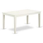 East West Furniture Cano7-Lwh-W 7 Piece Dining Table Set Consist Of A Rectangle Kitchen Table And 6 Dining Room Chairs, 36X60 Inch, Linen White