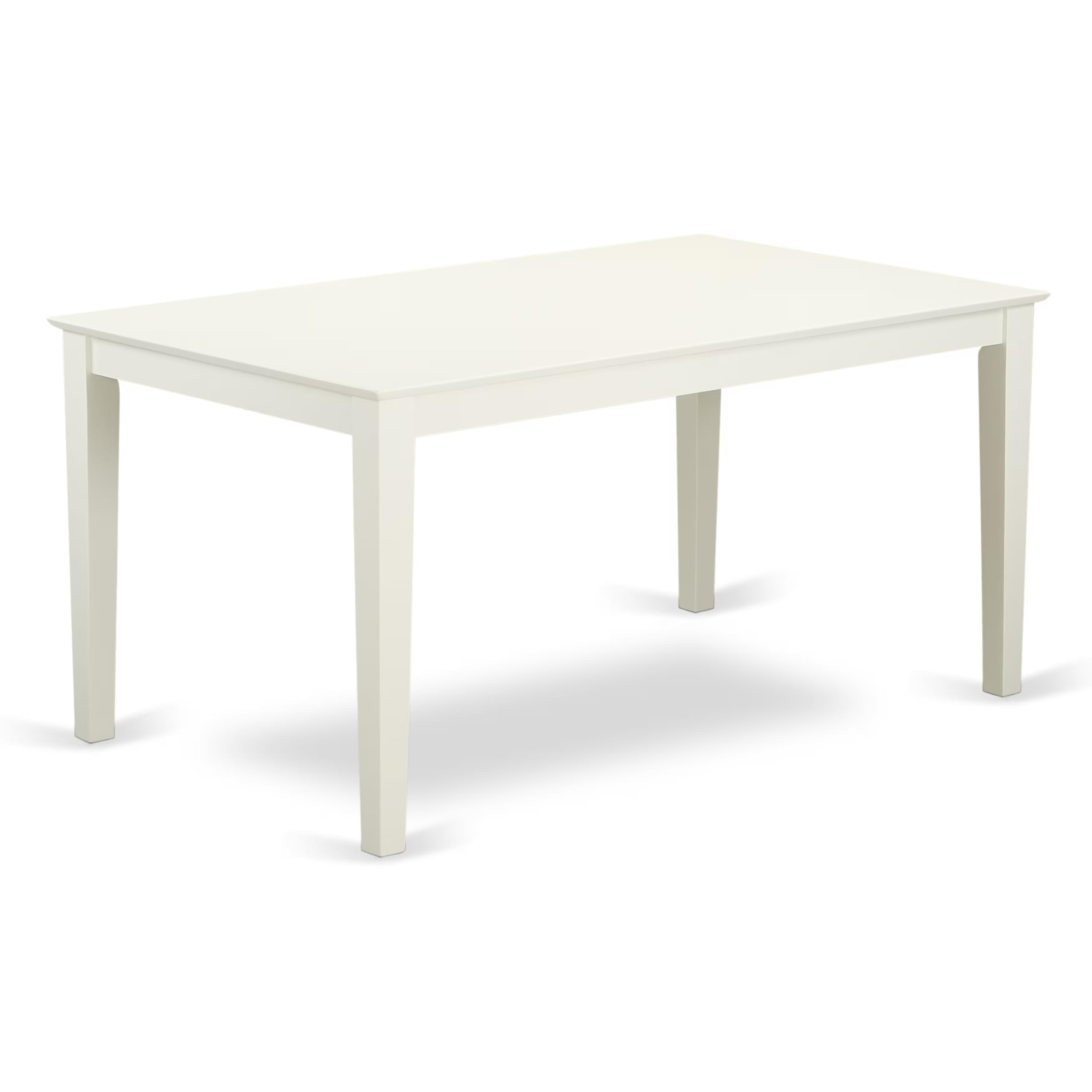 East West Furniture Cabo5-Lwh-W 5 Piece Dining Room Furniture Set Includes A Rectangle Kitchen Table And 4 Dining Chairs, 36X60 Inch, Linen White