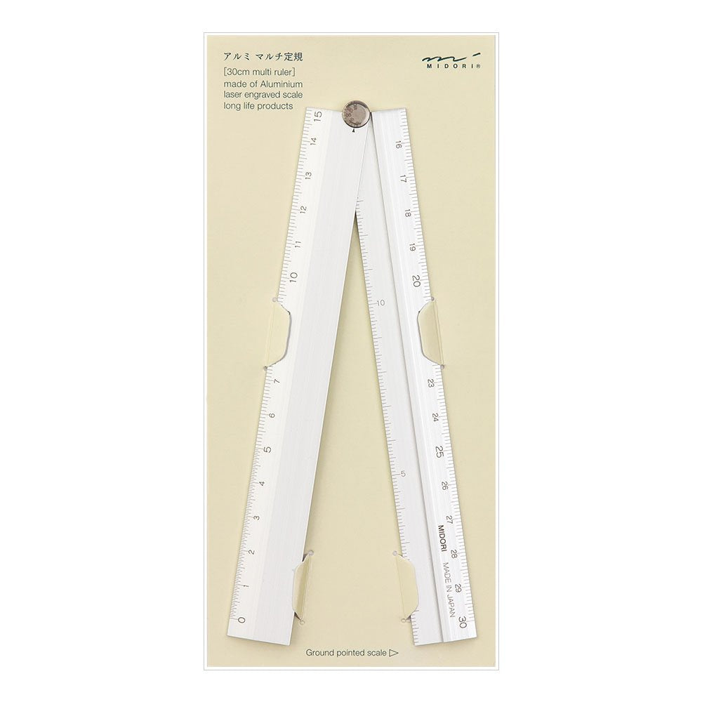Midori Multi Aluminium Ruler 30Cm Silver (42253006)