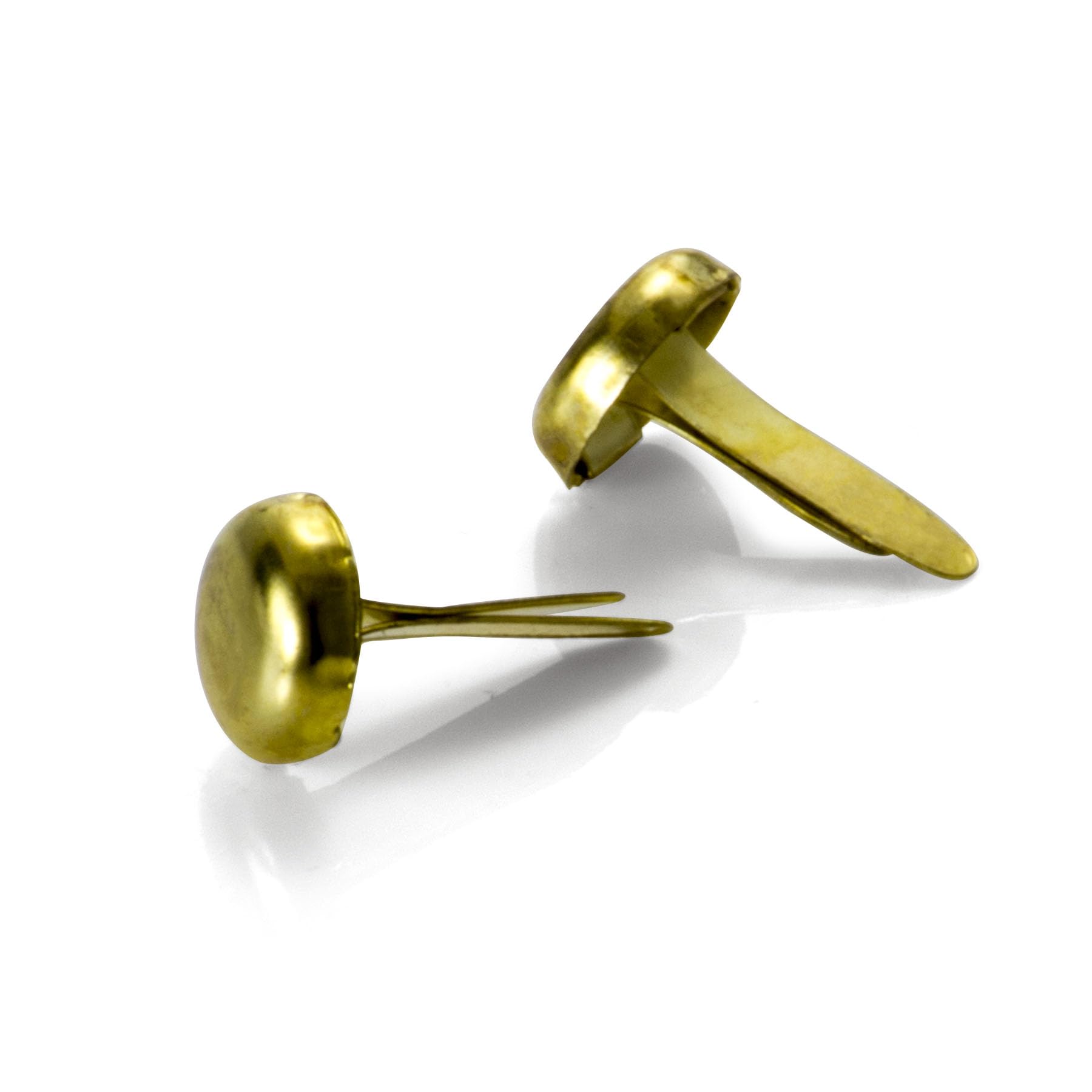 Officemate 500813 Officemate Round Prong Brass-Plated Fasteners 1/2-Inch Shank Brass