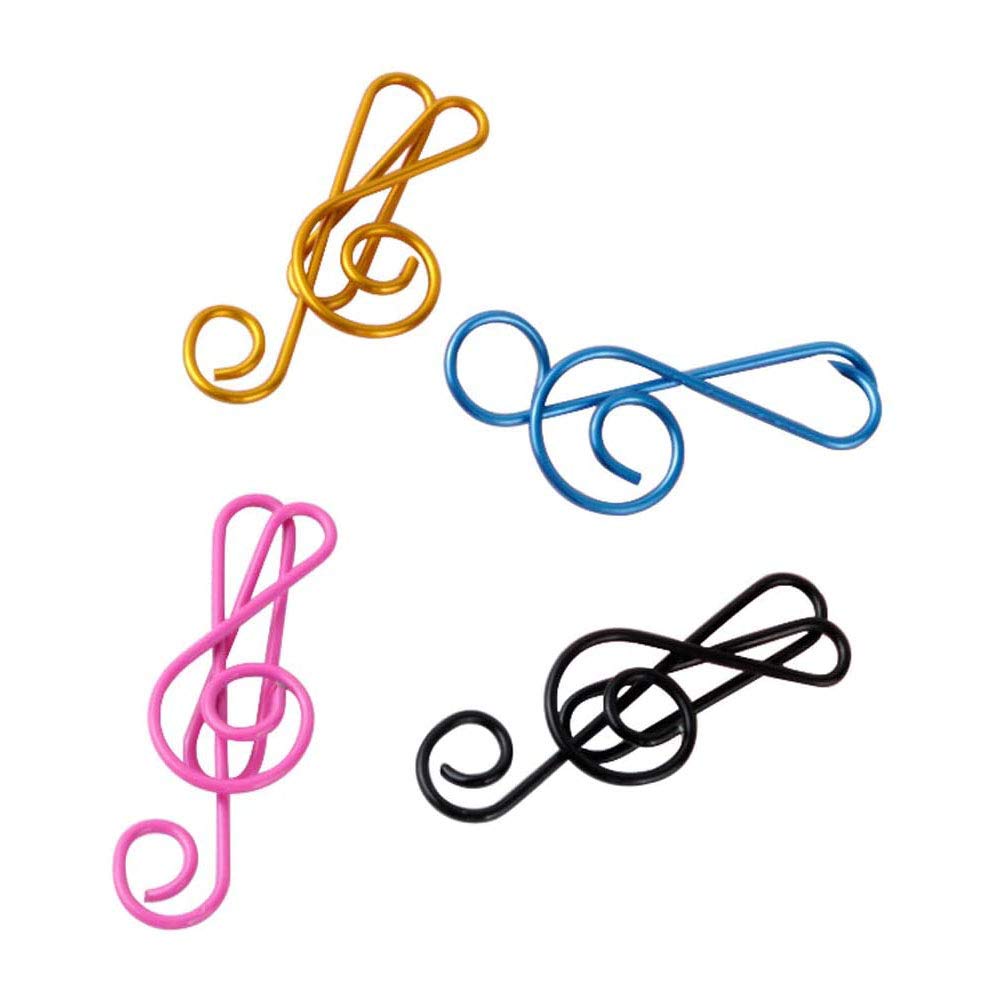 Paper Clips,Hdtyyln 20Pcs Metal Creative Musical Notes Style Cute Paper Clips Assorted Metal Paper Clips Musical Notes Clips Mus