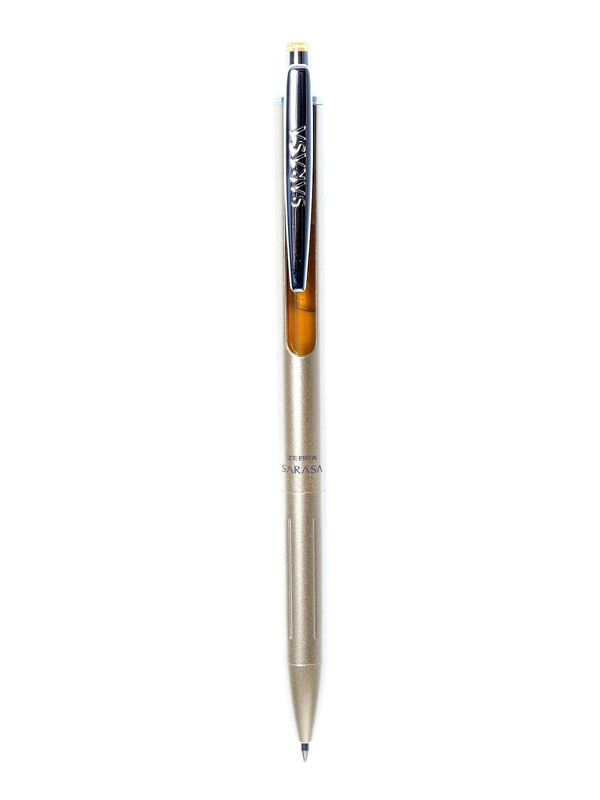 Zebra Pens Sarasa Grand Retractable Gel Pen 0.7 Mm Black Gold