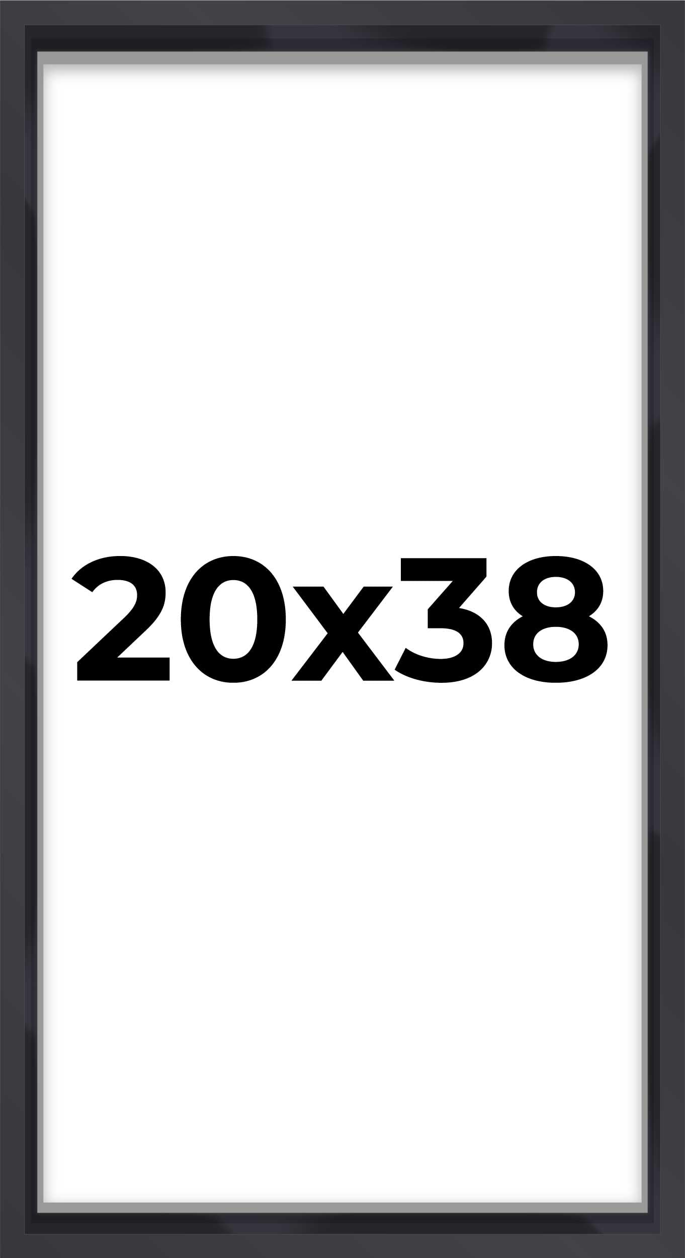 20x38 Shadow Box Frame Contemporary Black | 1'' Depth of Usable Space| Interior Size 20x38 or 38x20 Inches| UV Resistant Acrylic