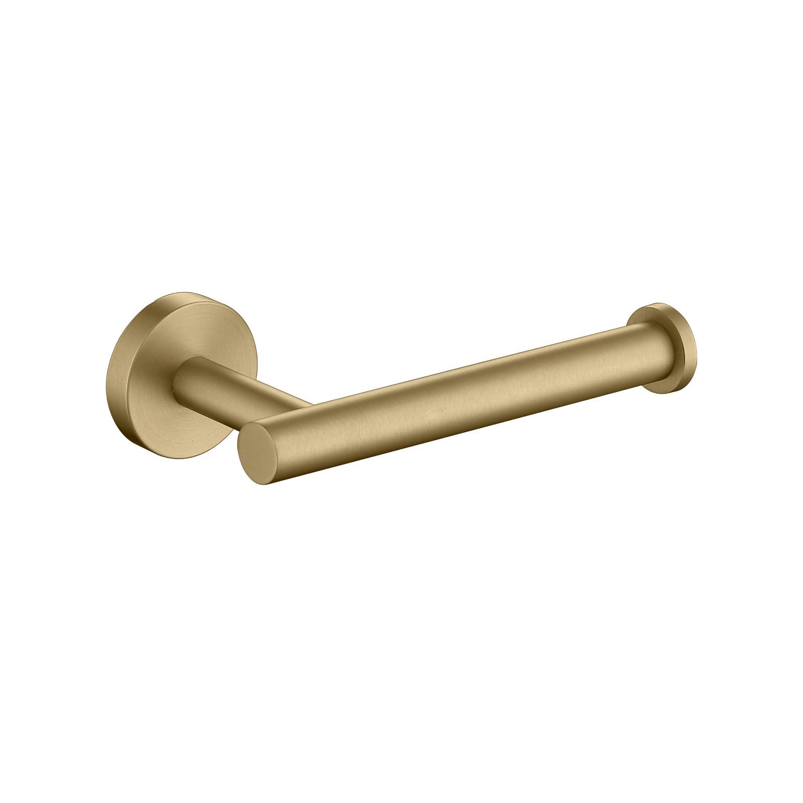 TASTOS Brushed Gold Toilet Paper Holder SUS304 Stainless Steel, Modern Round Tissue Roll Holders Wall Mount, Toilet Paper Roll D