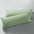Milvowoc 2Pcs Brushed Microfiber Body Pillowcases - 20 X 48 Inch, Sage Green Pillow Case Set Soft Non Slip Envelope Pillow Cover