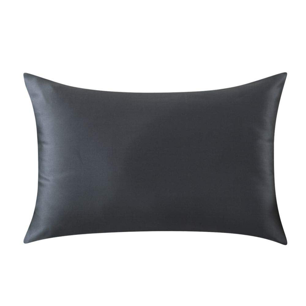 Slpbaby Silk Pillowcase For Hair And Skin With Hidden Zipper Print (King, Space Gray)