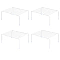 yaenoei Set of 4 - Kitchen Storage Shelf Rack (13.1 x 10.2 Inch)/Plastic Feet - Medium - Steel Metal - Rust Resistant Finish - C