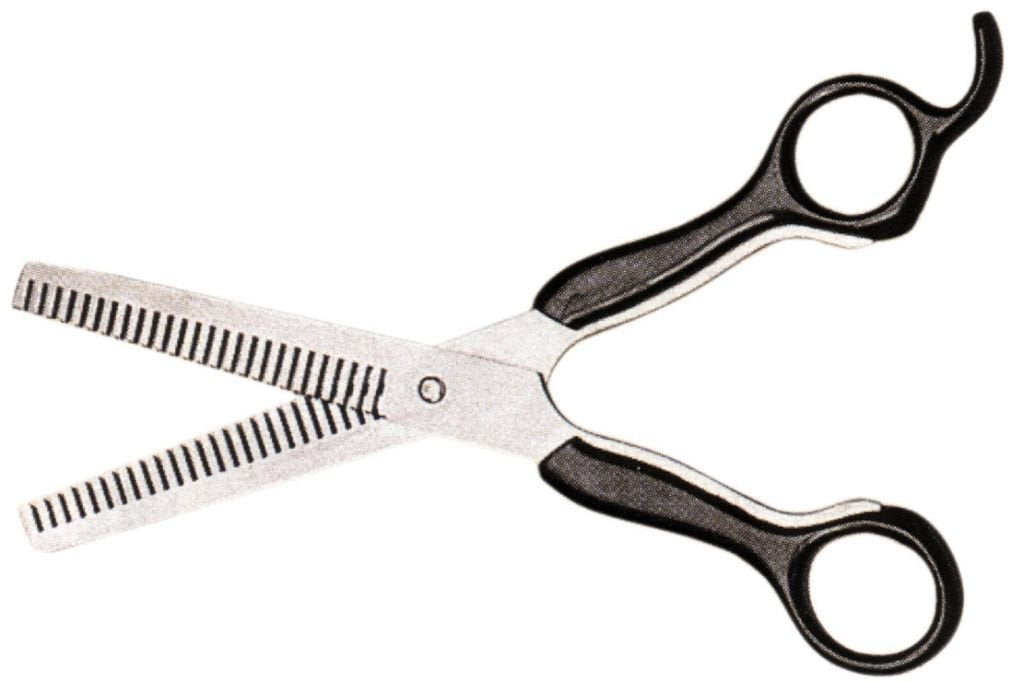 Roma Double Edged Thinning Scissors, Black