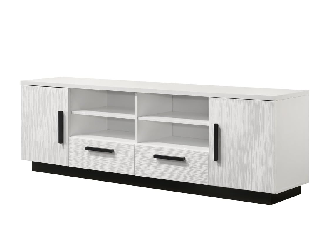 LILOLA LIVING Matilda 70.5" White Finish TV Stand with Drawers