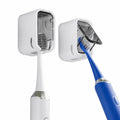 Veemok Wall Toothbrush Holder with Dustproof Cover & Clear Window, SelfAdhesive Vertical Toothbrush Storage, Quick Dry, Removab