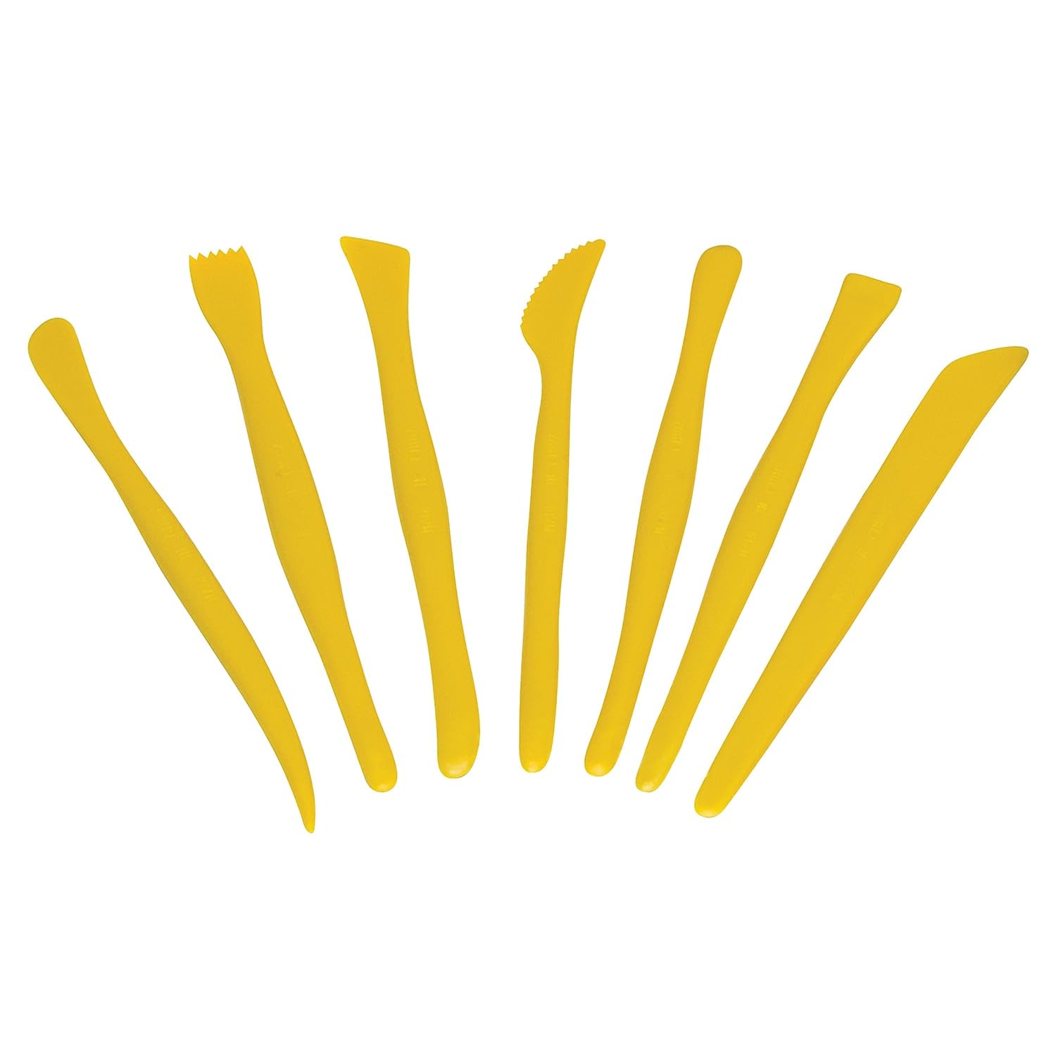 Chenille Kraft Creativity Street Plastic Modeling Tools, Yellow, 7/Pack (Ck-9774)