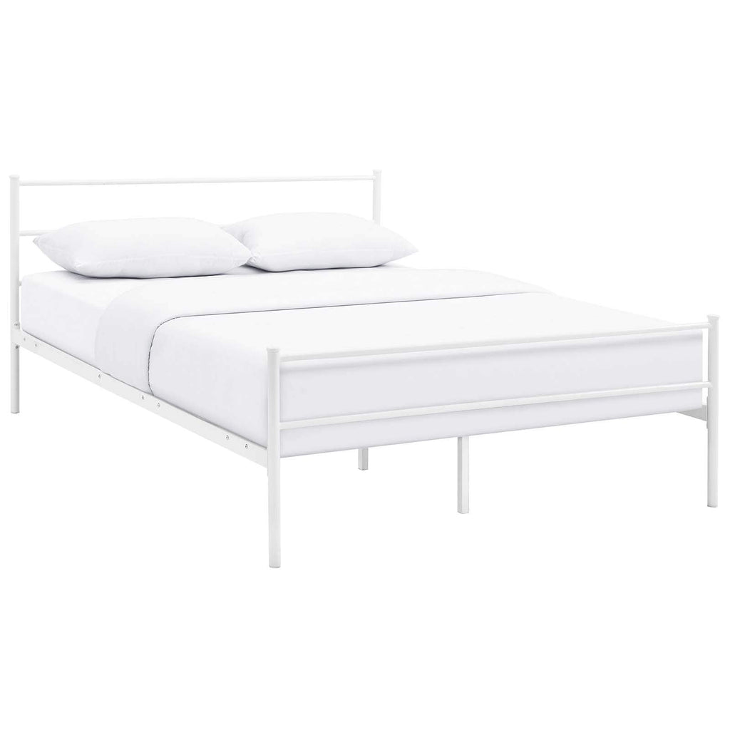 CasaFoyer Alina Platform Queen Bed Frame | Rustic Design | Sturdy Steel Frame | Supports 1323 lbs | No Box Spring Needed | Compatible with Memory Foam, Spring, Latex, Hybrid Mattresses | Mattress not included