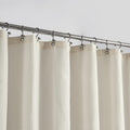 Barossa Design Long Fabric Waffle Weave Shower Curtain 78 Inch Height, Hotel Luxury Spa, 230Gsm Heavy Weight, Water Repellent, M